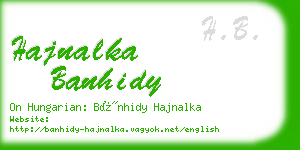 hajnalka banhidy business card